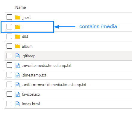 Azure Blob Storage Container with Media